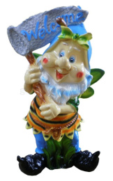 Фигурка садовая гипсовая Пчелка с сачком 33х54см ГусьДекорЛюкс 12С19