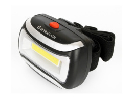 Фонарь налобный на батарейках светодиодный  1COB 3 режима работы, черный (АААх3) Ultraflash LED5380
