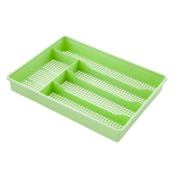 Лоток для столовых приборов пластиковый (сетка) 24х25,5х4,5см, цвет в ассортименте Полимербыт С164
