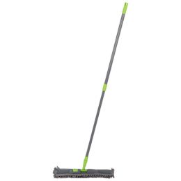 Швабра для пола плоская с насадкой из микрофибры (лапша) с карманами, с телескопической металлической ручкой, серый Рыжий кот МорМ4/005936