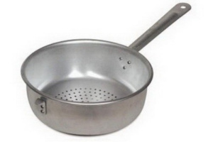 Дуршлаг алюминиевый металлическая ручка d-20см Калитва 19020