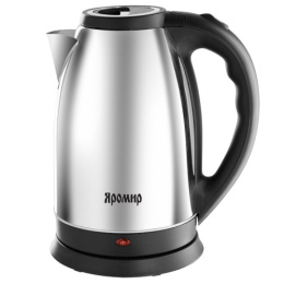 Чайник электрический 2,5л 1500Вт, нержавеющая сталь, диск, черный Яромир ЯР-1056