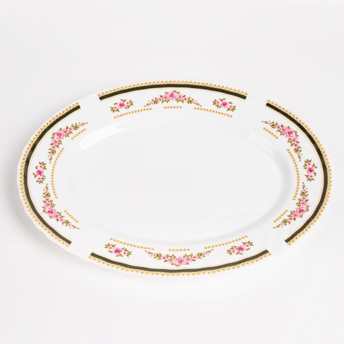 Блюдо стеклокерамическое овальное 300мм Pransagreen Pars Opal PO-1050-617T