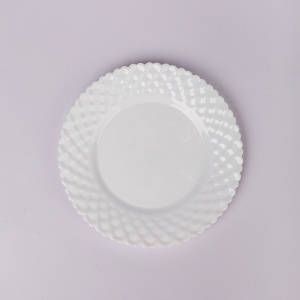 Тарелка стеклокерамическая мелкая 195мм White Pars Opal PO-195P