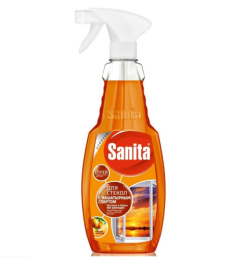 Средство для мытья стекол Санита 500мл с нашатырным спиртом, с курком