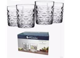 Набор стаканов стеклянных Estrella 4шт. 300мл низкие, в п/у Pasabahce Бор 520542/4