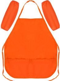 Фартук для труда с нарукавниками оранжевый ФН-7682