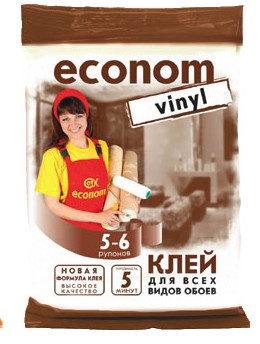 Клей обойный Econom винил 200г Econom