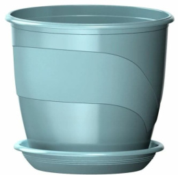 Горшок для фиалок пластиковый Венеция с поддоном 0,75л d-12см h-10см мята 5plast 5PL0377