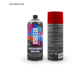 Эмаль аэрозольная 520мл красная глянцевая Decorix А04/ 0101-04 DX