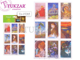 Наклейки 3D в форме марок, Живопись TZ 15285