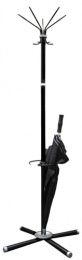Вешалка напольная металлическая Классикс - С3 черный с зонтовницей Титан Мета