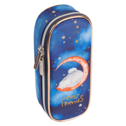 Пенал Devente овальный Best Friends, с внутренним органайзером-створкой 7023324