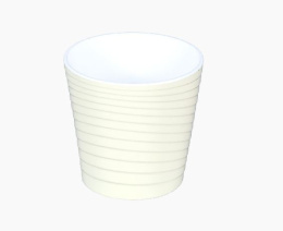 Горшок для цветов пластиковый Bloom со вставкой 1,2л d-13,5см h-13см песочный Ар-Пласт А015