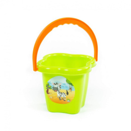 Ведро детское пластиковое 0,80л 17х15х11,5см Цветок среднее, в ассортименте Полесье 2358/529565