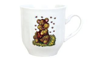 Кружка керамическая 210мл Медвежонок с медом Коралл MB210