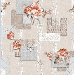 Клеенка столовая на тканевой основе с ПВХ покрытием 1,4х20м Grace STS5934-1