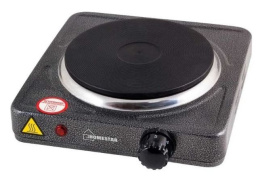 Плита электрическая настольная 1 конфорка, HS-1102, чугунный блин, серый HomeStar 003045