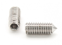 Винт  8х12 установочный остр.конец внутр.шест A2 нерж. DIN914 914-8-12