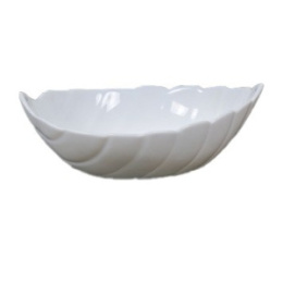 Салатник стеклокерамический листок 175мм/330мл Белье Фокус 100б-лс7