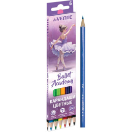 Карандаши цветные  6 цветов Devente Ballet Academy 2М, шестигранные 5021535
