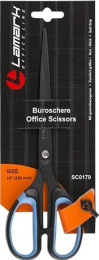 Ножницы 24,5 см Lamark с покрытием лезвий Non stick, ручки с мягкими вставками 128/45080
