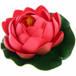 Цветок плавающий декоративный для пруда Кувшинка Розитта d-10см красная РЦ Восток 736-066