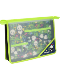 Папка для труда А4 на молнии Неуклюжие панды ПТР-9630