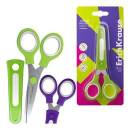 Ножницы 13 см ErichKrause Junior Protect, с пластиковым чехлом и именным стикером 58196