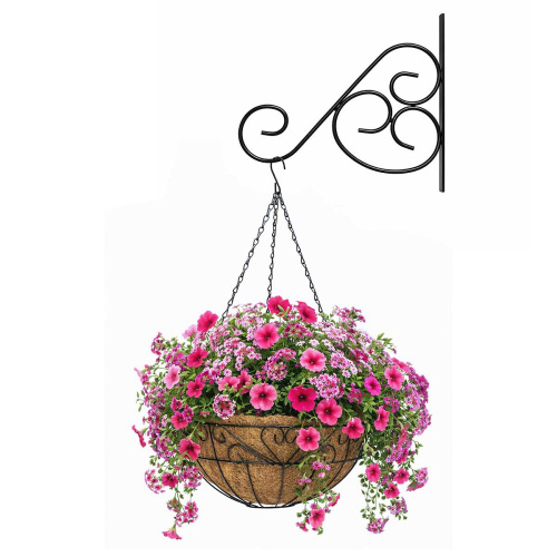 Кронштейн для подвесного кашпо металлический Завиток Садовита ES60008