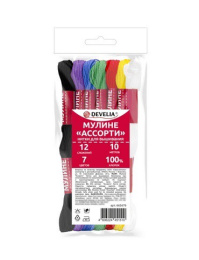 Набор для вышивания. Нитки мулине 7 цветов, 10м, хлопок, Develia 665676