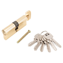 Личинка (цилиндровый механизм) Стандарт для замков 103/50В,132/50В, ключ/вертушка, 70мм, 5 ключей, GP, латунь Стандарт 40723