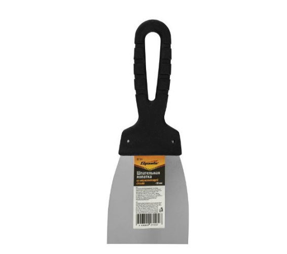 Шпатель нержавеющий  80мм пластиковая ручка Sparta 85134