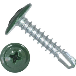 Саморез с п/ш со сверлом 4,2/75 RAL 6005 (темно-зеленый) 283-42756005