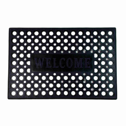 Коврик придверный резиновый ячеистый  40х 60см, вставка Welcome Радужный Дом РД67086