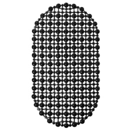 Коврик противоскользящий для ванной ПВХ на присосках 65х36см Комфорт, черный Вилина 6922