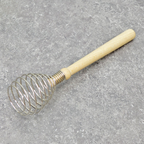 Венчик из нержавеющей стали 27см деревянная ручка Мирхозторг 1007