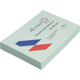 Блок самоклеящийся 76х51 голубой 100 листов Attomex 2010707