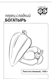 Перец сладкий Богатырь  0,1г белый пакет Гавриш