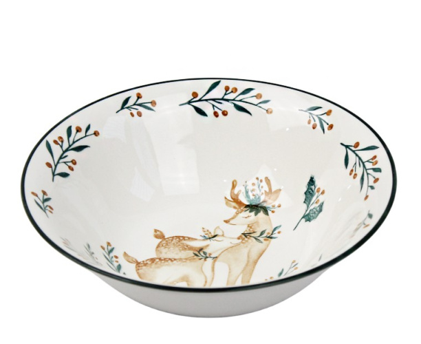 Салатник фарфоровый 175мм Олененок Фокус с7-3000ц