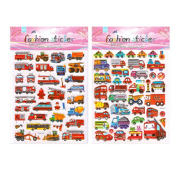 Наклейки объемные 25х21см Спецтехника, 2 вида НМ88-023,024  Р31