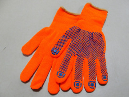 Перчатки утепленные акриловые с ПВХ, класс вязки 10, цвет в ассортименте