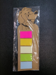 Этикет-закладки самоклеящиеся  5 цветов на фигурной подложке SH-9764