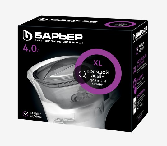 Фильтр-кувшин для очистки воды Твист 4л зеленый Барьер В172Р00