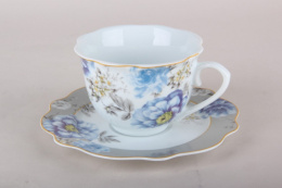 Чайная пара фарфоровая 235мл Flower gallery, в инд/у Коралл LTFG-CS230