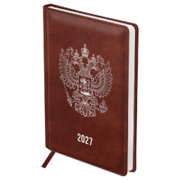 Ежедневник датированный А5 176 листов BG Орел коричневый, кожзам, 2027 DDА5_68199 390441