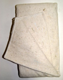 Тряпка для пола из холстопрошивного полотна 75х 50см белая ДомВелл 