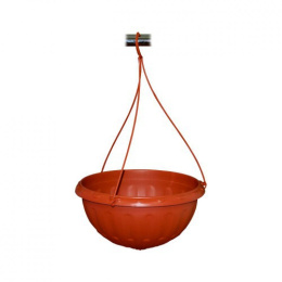 Кашпо подвесное пластиковое Джулия 8л коричневый Альтернатива М1609