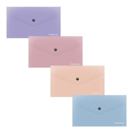 Папка с кнопкой С6 225х130мм ErichKrause Soft Manga, ассорти 61148