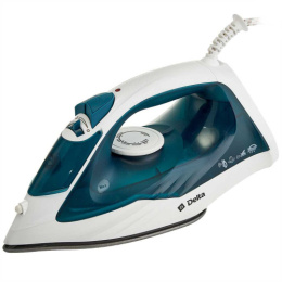Утюг 2200Вт, антипригарное покрытие, белый с бирюзовым Delta DL-153